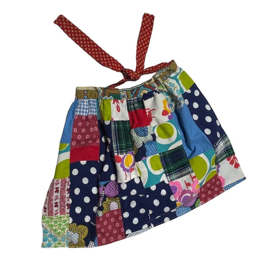 Vintage Boho Patchwork Kitchen Apron Bohemian Fes… - image 8